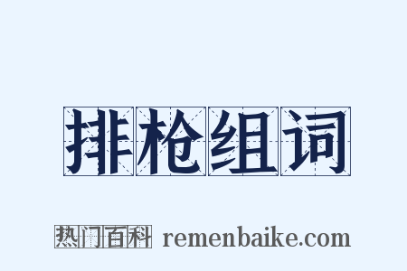 排枪组词是什么意思的图片